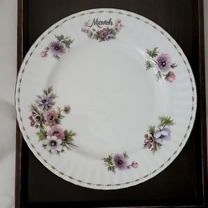 Royal Albert Anemones March Flower of the Month Series 10 1/2” Dinner Plate